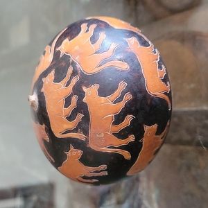 Hand Carved Peruvian Gourd